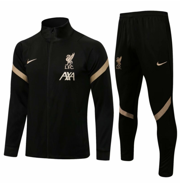 2021/22 Liverpool Black Gold Training Kits Jacket with Pants